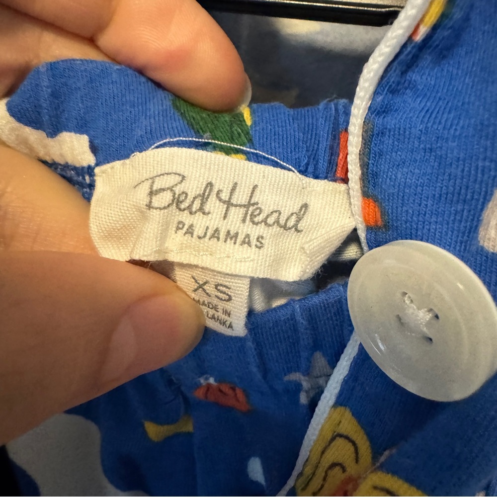 BedHead Traditional Christmas Blue Pajama Set XS - Picture 11 of 11